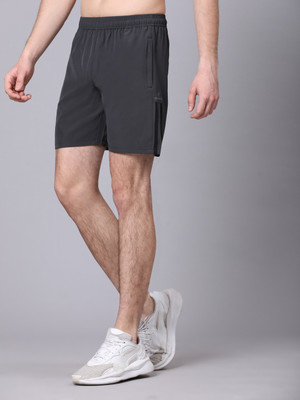 DPassion Solid Men Grey Regular Shorts