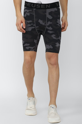 VAN HEUSEN Printed Men Grey Regular Shorts