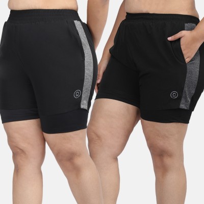 CHKOKKO Self Design Women Multicolor Running Shorts