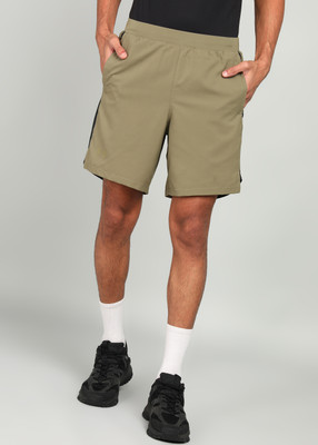 UNDER ARMOUR Color Block Men Green Sports Shorts