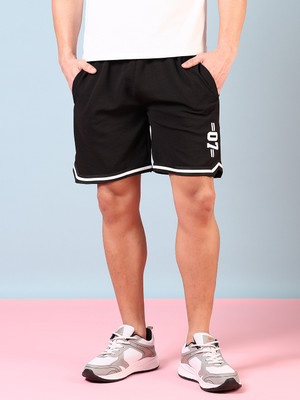 V-MART Solid Men Black Casual Shorts