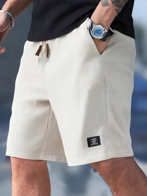 DBAX Solid Men White Regular Shorts