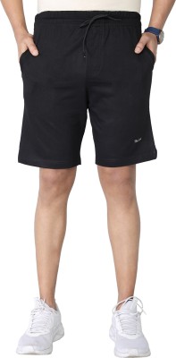 Palm Island Solid Men Black Basic Shorts