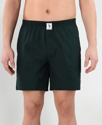 U.S. POLO ASSN. Solid Men Green Boxer Shorts