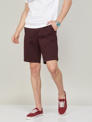 Fame Forever by Lifestyle Solid Men Maroon Bermuda Shorts