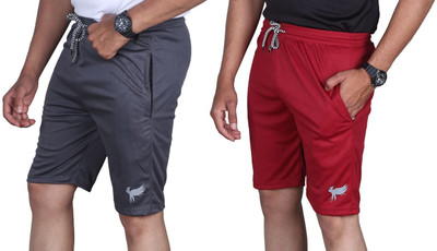 Anjaneya Solid Men Multicolor Regular Shorts