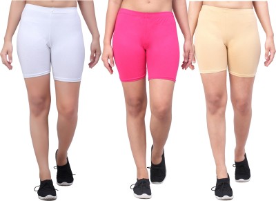 Ficky Solid Women Multicolor Cycling Shorts