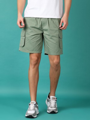 V-MART Solid Men Green Cargo Shorts