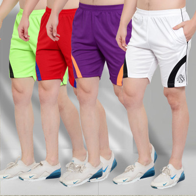 Dia A Dia Striped Men Light Green, Red, Purple, White Bermuda Shorts