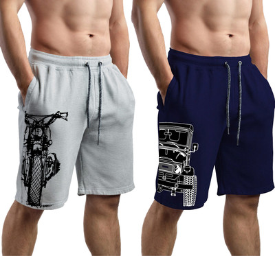 HOTFITS Printed Men Multicolor Basic Shorts, Regular Shorts, Casual Shorts
