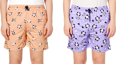 Exitro Printed Women Multicolor Night Shorts