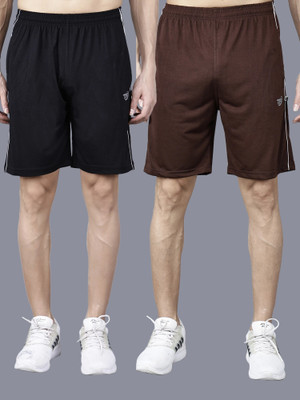 Texfro Solid Men Multicolor Regular Shorts