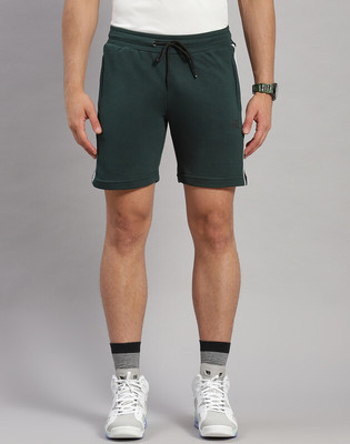 Rock.it Solid Men Green Casual Shorts