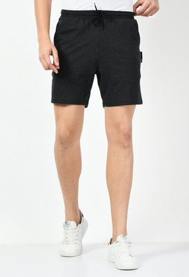 Indistar Solid Men Silver Basic Shorts
