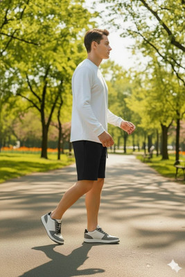 METRONAUT Solid Men White Beach Shorts, Regular Shorts
