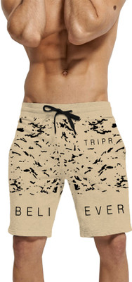 TRIPR Printed Men Beige Regular Shorts