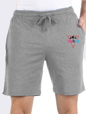 ALPHINE Solid Men Grey Basic Shorts