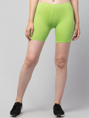 Fitplay collection Solid Women Light Green Sports Shorts