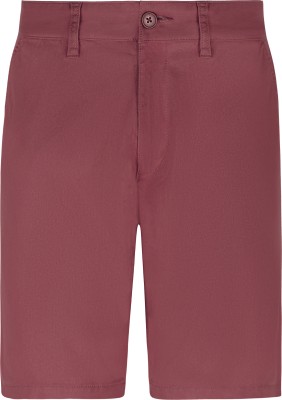 XYXX Solid Men Maroon Chino Shorts