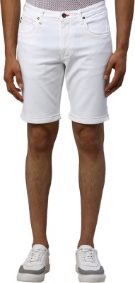 Raymond Solid Men White Basic Shorts