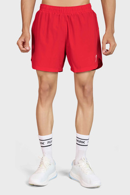 FuaarK Solid Men Red Gym Shorts