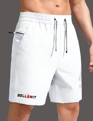 Bellwit Solid Men White Casual Shorts