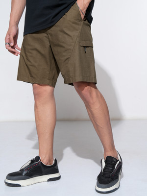 HIGHLANDER Solid Men Brown Regular Shorts