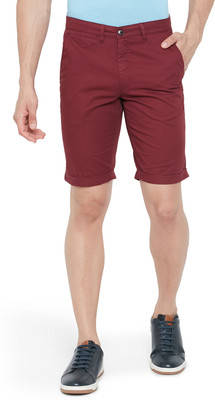 Allen Solly Solid Men Maroon Casual Shorts