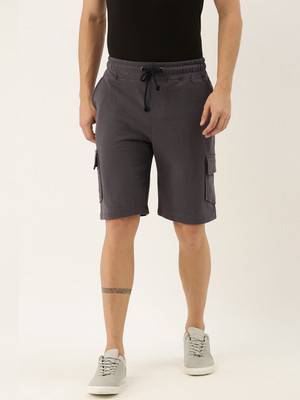 ARISE Solid Men Grey Regular Shorts