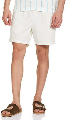 TOMMY HILFIGER Solid Men White Regular Shorts