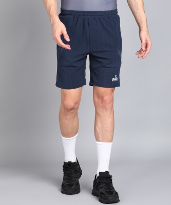 Pace International Solid Men Blue Sports Shorts