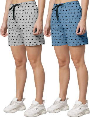 Priyanka Fashion Printed Women Multicolor Regular Shorts