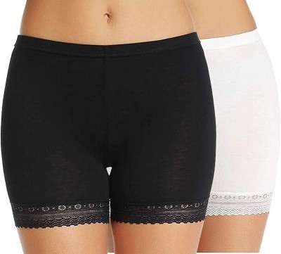 Blue Bird Enterprises Solid Women White Cycling Shorts