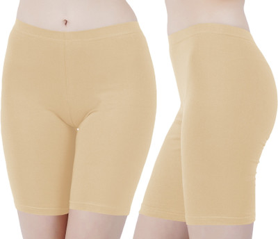 Buy That Trendz Solid Women Beige Cycling Shorts