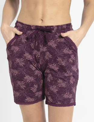 JOCKEY Printed Women Purple Casual Shorts