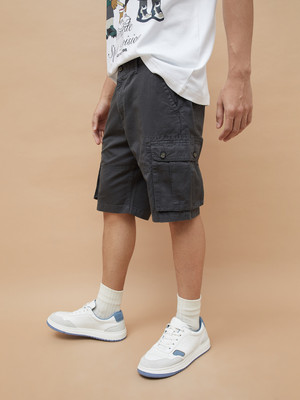 Fame Forever by Lifestyle Solid Men Grey Casual Shorts