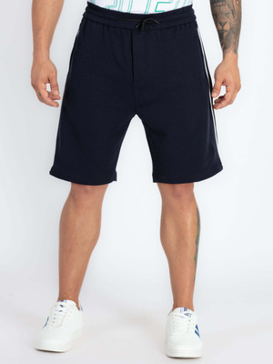 Status Quo Solid Men Blue Casual Shorts