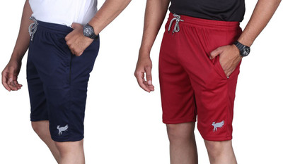 Anjaneya Solid Men Multicolor Regular Shorts