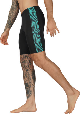 NINQ Color Block Men Black Tights