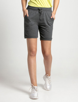 JOCKEY Solid Women Grey Regular Shorts