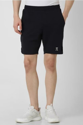 DR Brand Solid Men Reversible Black Basic Shorts