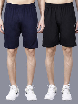 Texfro Solid Men Multicolor Regular Shorts