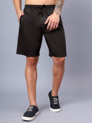 HAUWER Solid Men Brown Casual Shorts