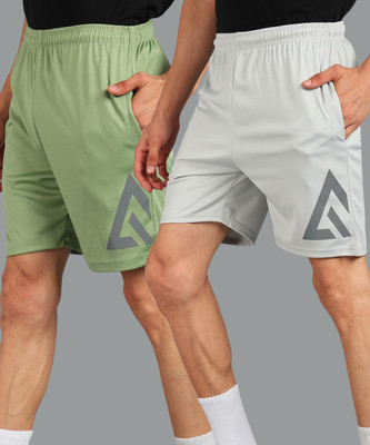 Adrenex Solid Men Multicolor Running Shorts