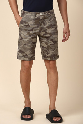 Allen Solly Printed Men Green Regular Shorts