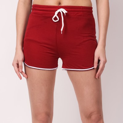 AFFAIR Solid Women Maroon Boxer Shorts