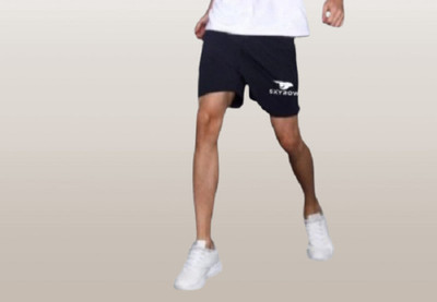skyrow Graphic Print Men Dark Blue Regular Shorts