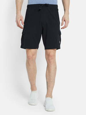 Octave Solid Men Dark Blue Regular Shorts