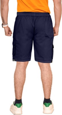 AKSHT ENTERPRISE Solid Men Beige Cargo Shorts