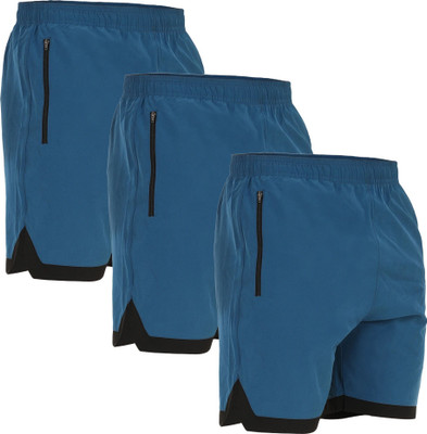 HouseOfCommon Solid Men Black Gym Shorts